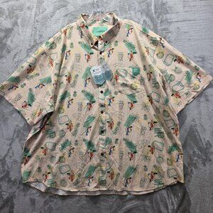 Park Candy Candy Floss Shirt Mens 4XL Hawaiian Tropical Tiki Parrot Pineapple